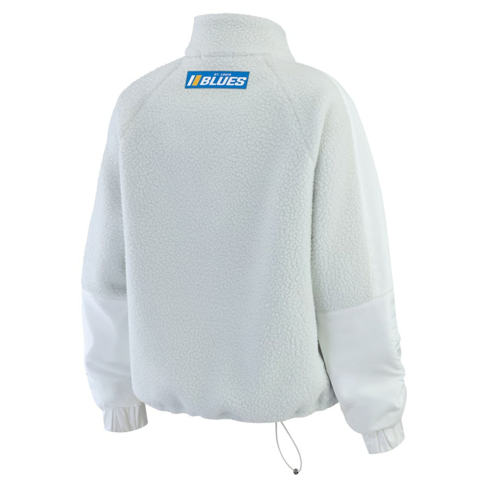 St. Louis Blues WEAR by Erin Andrews Women's Polar Fleece Quarter-Zip Jacket Gray