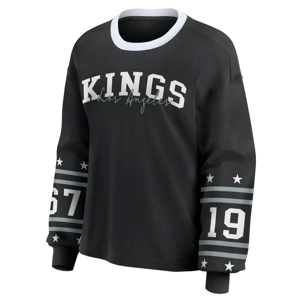 Los Angeles Kings WEAR by Erin Andrews Women's Long-Sleeve Sport T-Shirt Black