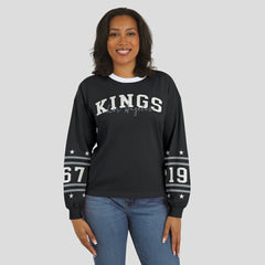 Los Angeles Kings WEAR by Erin Andrews Women's Long-Sleeve Sport T-Shirt Black
