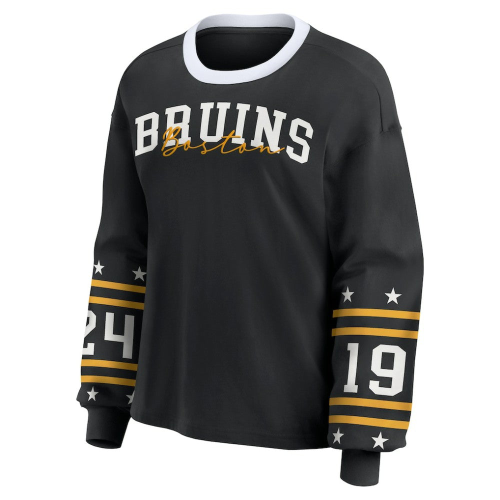Boston Bruins WEAR by Erin Andrews Women's Long-Sleeve Sport T-Shirt Black