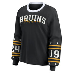 Boston Bruins WEAR by Erin Andrews Women's Long-Sleeve Sport T-Shirt Black