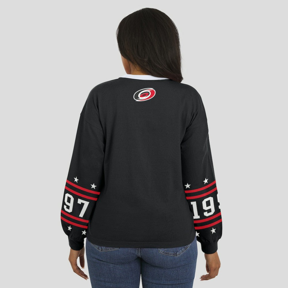 Carolina Hurricanes WEAR by Erin Andrews Women's Long-Sleeve Sport T-Shirt Black