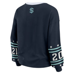 Seattle Kraken WEAR by Erin Andrews Women's Long-Sleeve Sport T-Shirt Deep Sea Blue