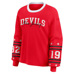 New Jersey Devils WEAR by Erin Andrews Women's Long-Sleeve Sport T-Shirt Red