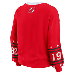 New Jersey Devils WEAR by Erin Andrews Women's Long-Sleeve Sport T-Shirt Red