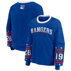 New York Rangers WEAR by Erin Andrews Women's Long-Sleeve Sport T-Shirt Blue