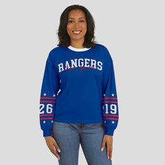 New York Rangers WEAR by Erin Andrews Women's Long-Sleeve Sport T-Shirt Blue