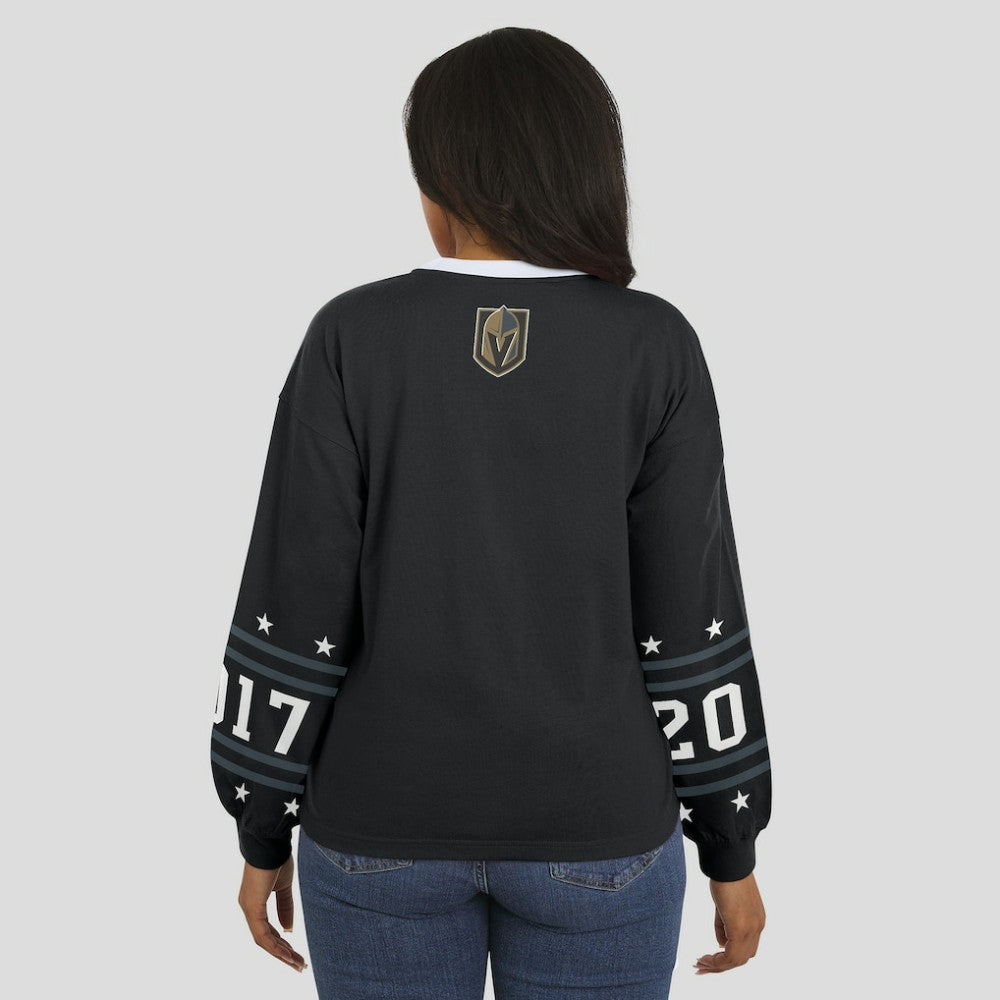 Vegas Golden Knights WEAR by Erin Andrews Women's Long-Sleeve Sport T-Shirt Black