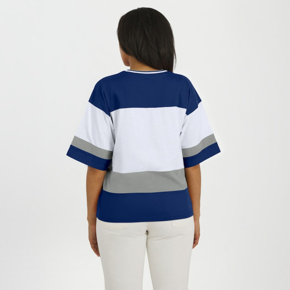 Tampa Bay Lightning WEAR by Erin Andrews Women's Jersey Style Tee Blue/White