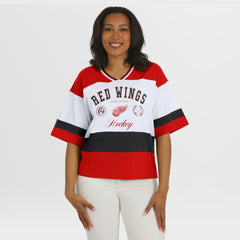 Detroit Red Wings WEAR by Erin Andrews Women's Jersey Style Tee Red/White