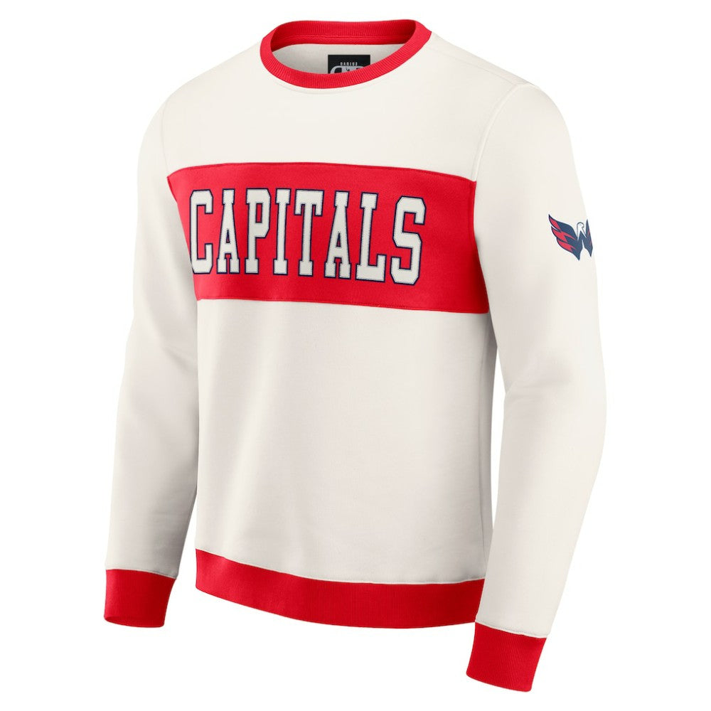 Washington Capitals Darius Rucker Collection by Fanatics Colorblock Pullover Sweatshirt Cream
