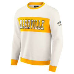 Nashville Predators Darius Rucker Collection by Fanatics Colorblock Pullover Sweatshirt Cream