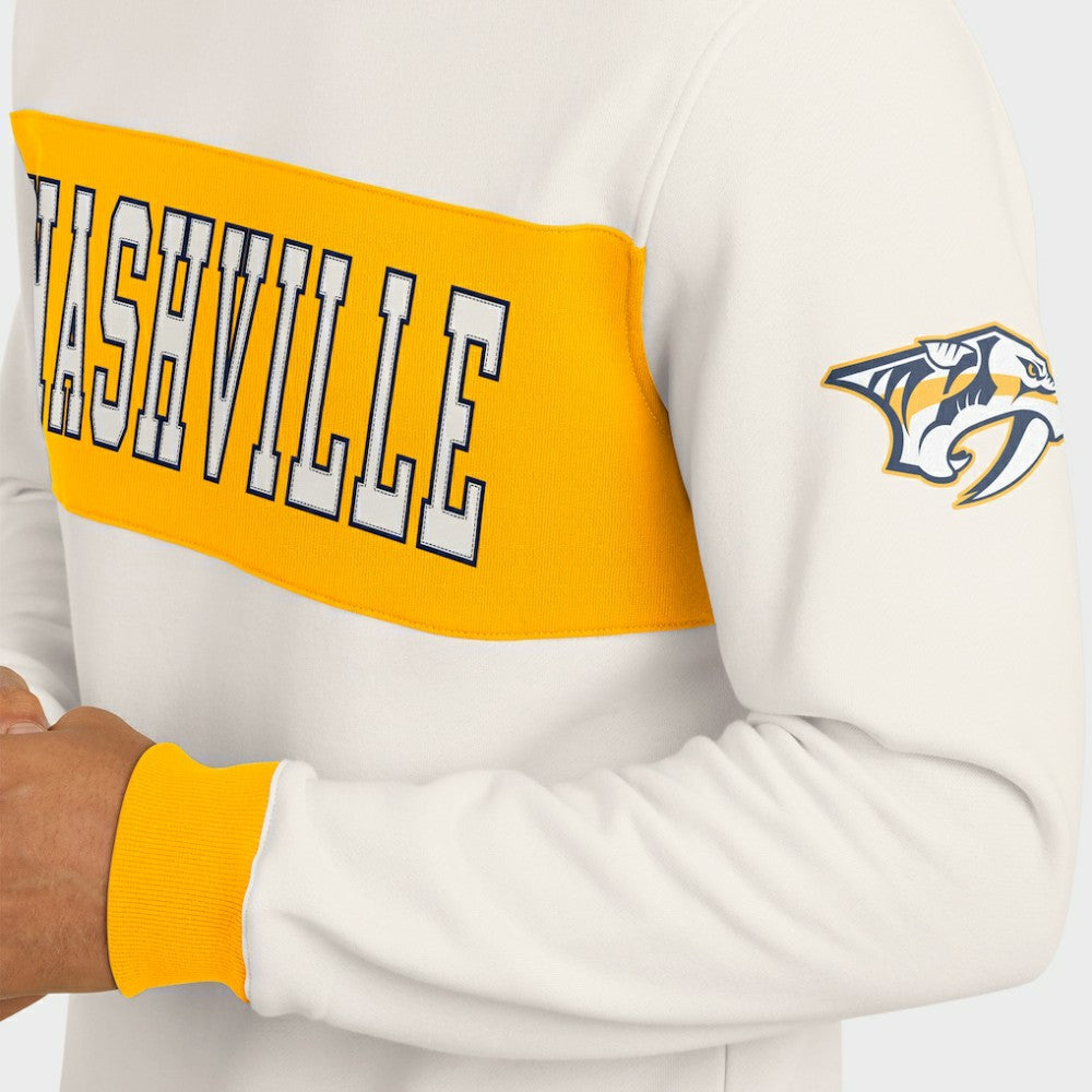 Nashville Predators Darius Rucker Collection by Fanatics Colorblock Pullover Sweatshirt Cream