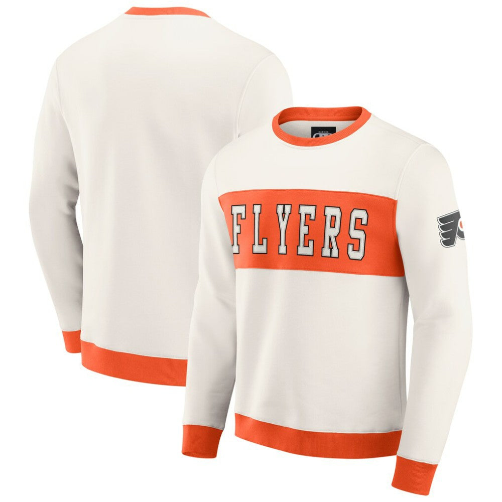 Philadelphia Flyers Darius Rucker Collection by Fanatics Colorblock Pullover Sweatshirt Cream