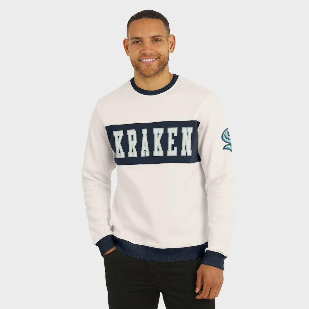 Seattle Kraken Darius Rucker Collection by Fanatics Colorblock Pullover Sweatshirt Cream