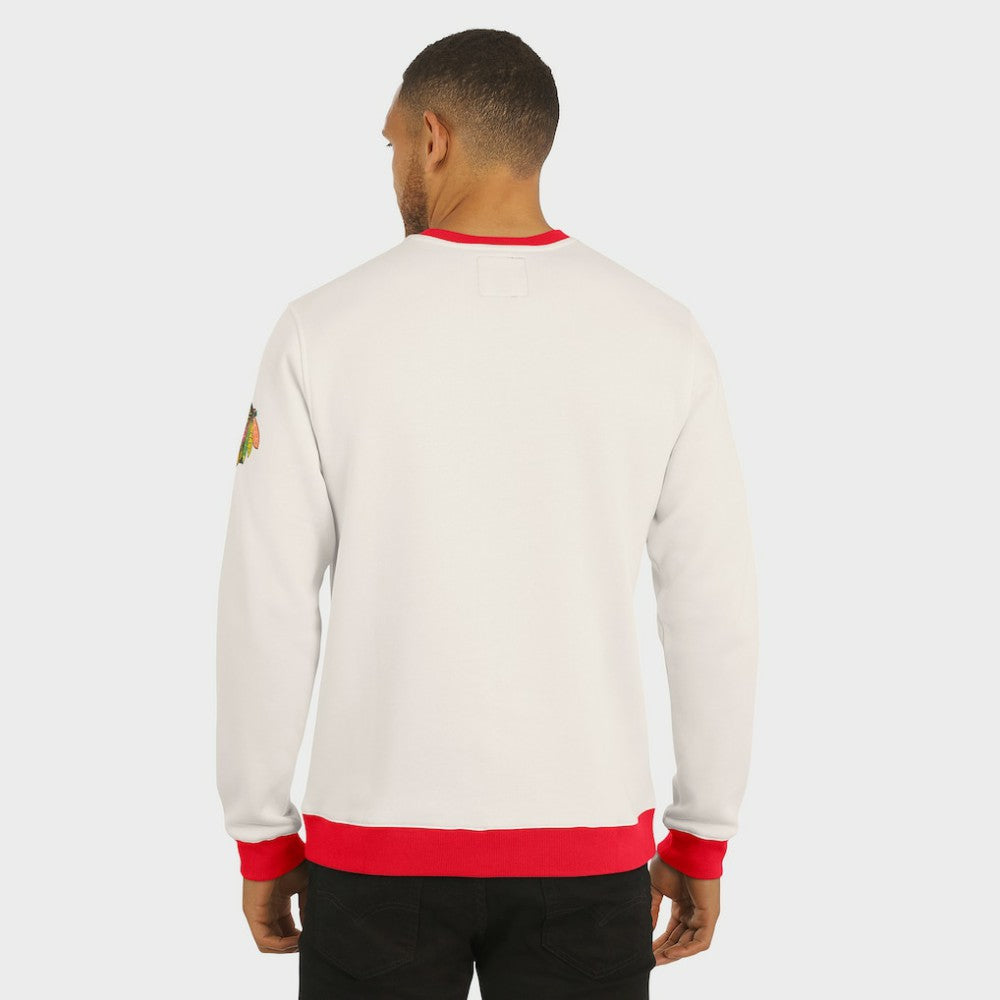 Chicago Blackhawks Darius Rucker Collection by Fanatics Colorblock Pullover Sweatshirt Cream