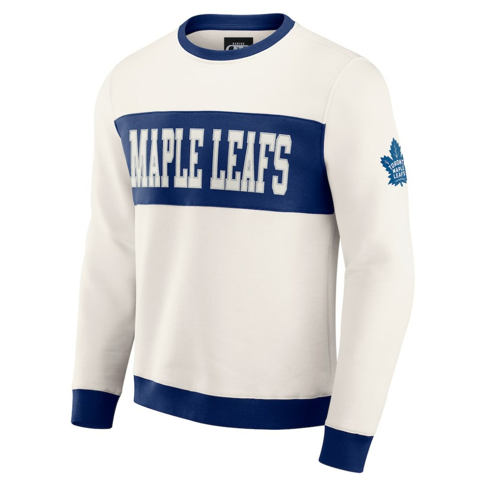 Toronto Maple Leafs Darius Rucker Collection by Fanatics Colorblock Pullover Sweatshirt Cream