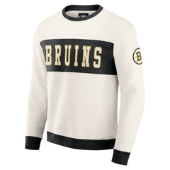 Boston Bruins Darius Rucker Collection by Fanatics Colorblock Pullover Sweatshirt Cream