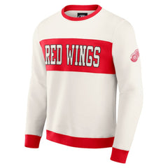 Detroit Red Wings Darius Rucker Collection by Fanatics Colorblock Pullover Sweatshirt Cream