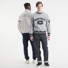 Montreal Canadiens Todd Snyder by Fanatics Relaxed Canadian Fleece Crew Athletic Heather Gray