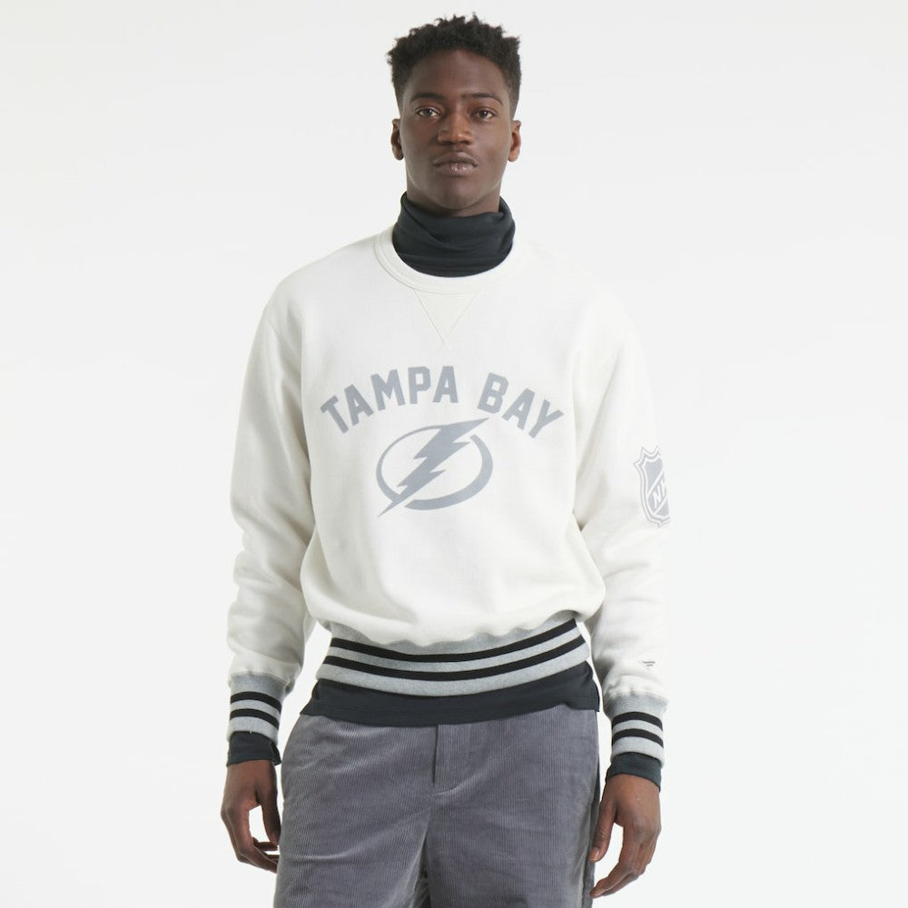 Tampa Bay Lightning Todd Snyder by Fanatics Relaxed Canadian Fleece Crew Heather Gray