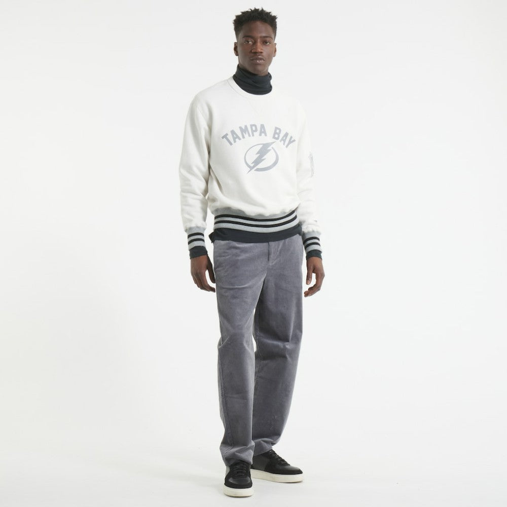 Tampa Bay Lightning Todd Snyder by Fanatics Relaxed Canadian Fleece Crew Heather Gray