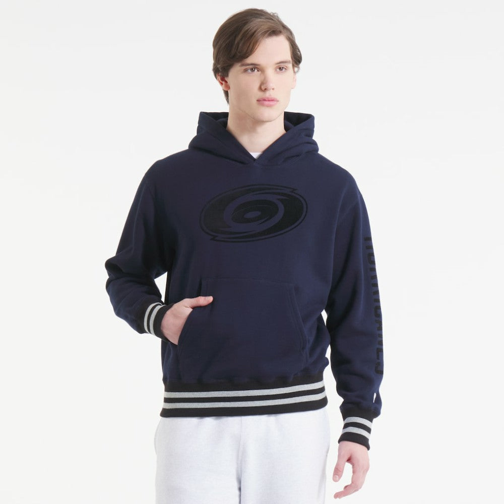 Carolina Hurricanes Todd Snyder by Fanatics Relaxed Canadian Fleece Hoodie Navy