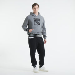 New York Rangers Todd Snyder by Fanatics Relaxed Canadian Fleece Hoodie Dark Heather Gray