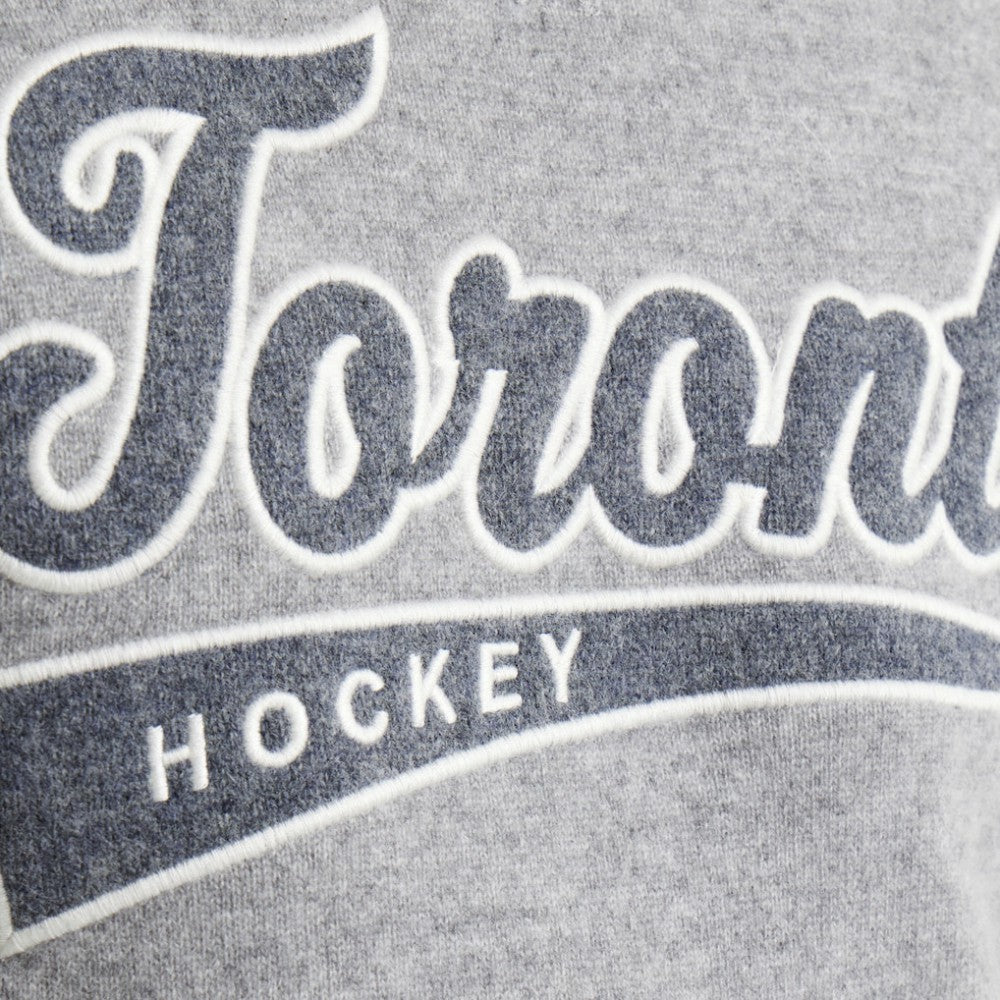 Toronto Maple Leafs Todd Snyder by Fanatics Cashmere Crew Sweater Athletic Heather Gray