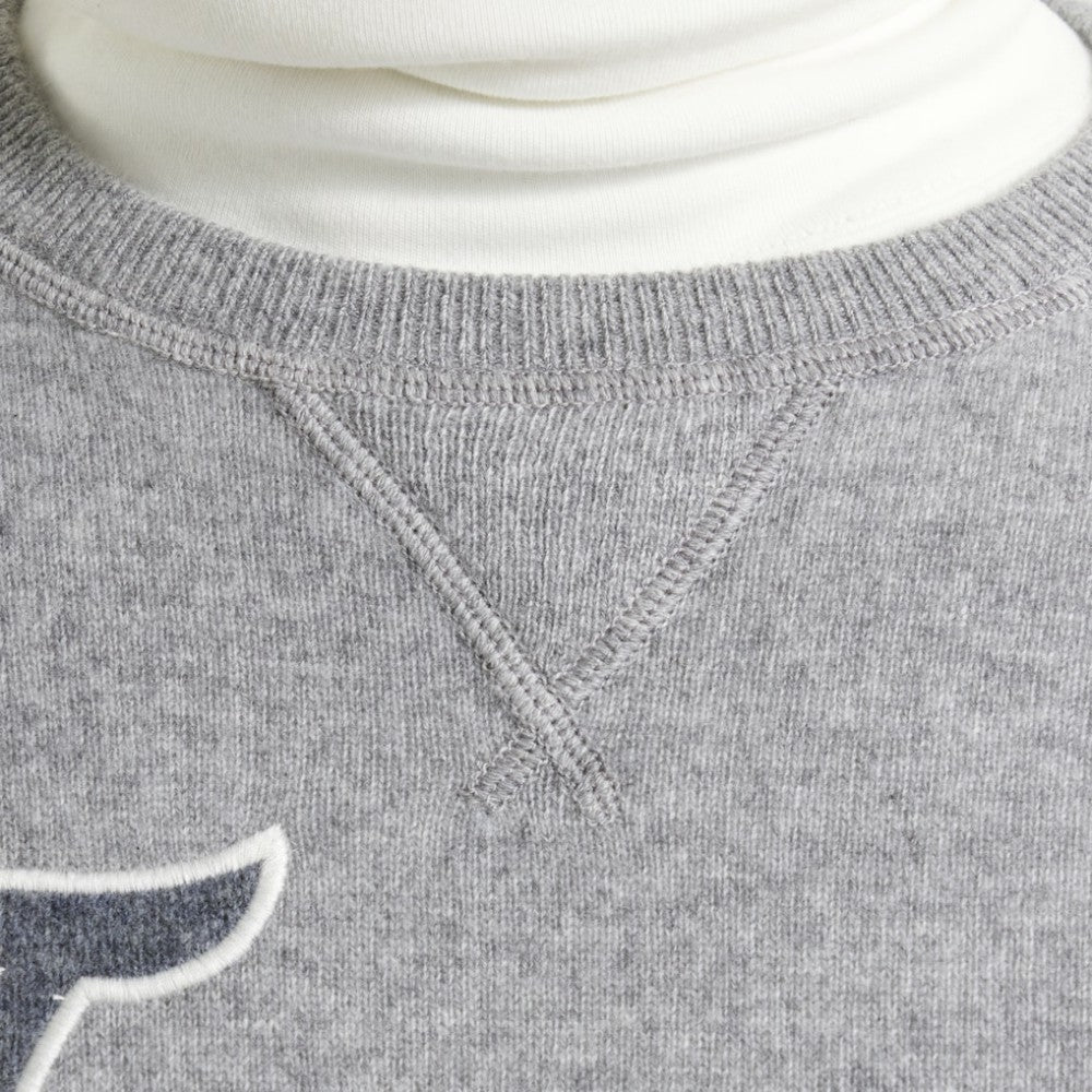 Toronto Maple Leafs Todd Snyder by Fanatics Cashmere Crew Sweater Athletic Heather Gray