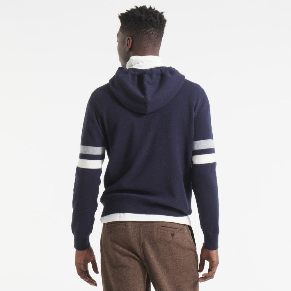 Edmonton Oilers Todd Snyder by Fanatics Cashmere Hooded Sweater Navy
