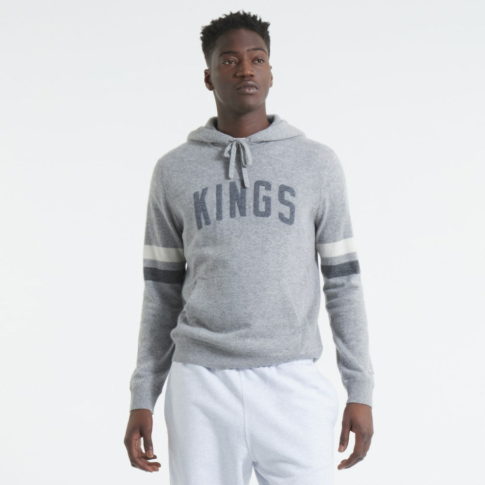 Los Angeles Kings Todd Snyder by Fanatics Cashmere Hooded Sweater Athletic Heather Gray