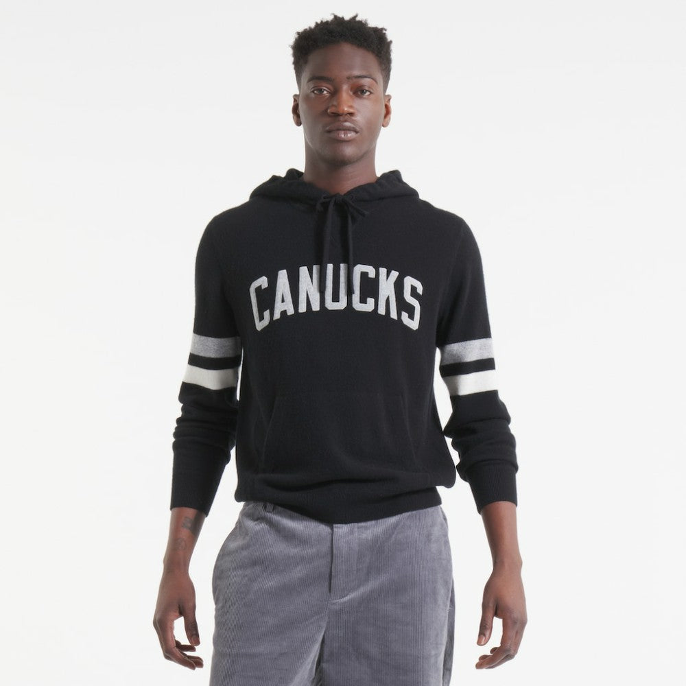 Vancouver Canucks Todd Snyder by Fanatics Cashmere Hooded Sweater Black
