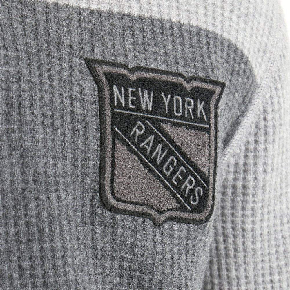 New York Rangers Todd Snyder by Fanatics Cashmere Rugby Sweater Athletic Heather Gray