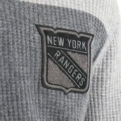 New York Rangers Todd Snyder by Fanatics Cashmere Rugby Sweater Athletic Heather Gray