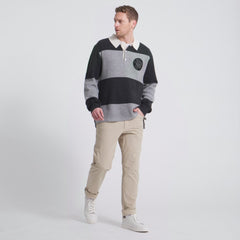 Los Angeles Kings Todd Snyder by Fanatics Cashmere Rugby Sweater Athletic Heather Gray