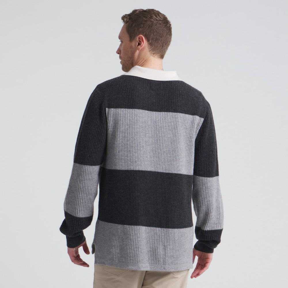 Los Angeles Kings Todd Snyder by Fanatics Cashmere Rugby Sweater Athletic Heather Gray