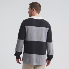 Los Angeles Kings Todd Snyder by Fanatics Cashmere Rugby Sweater Athletic Heather Gray