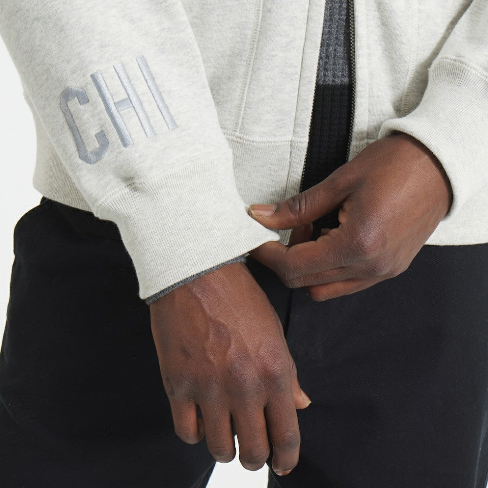 Chicago Blackhawks Todd Snyder by Fanatics Full-Zip Fleece Heather Gray