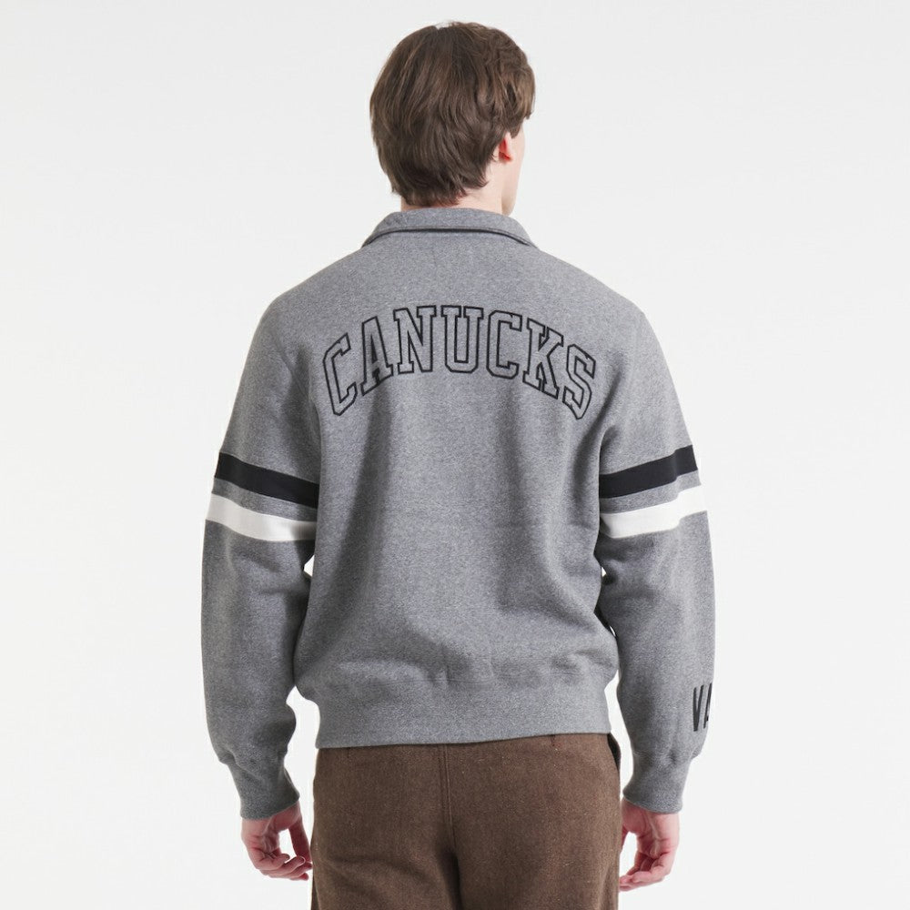 Vancouver Canucks Todd Snyder by Fanatics Full-Zip Fleece Dark Heather Gray