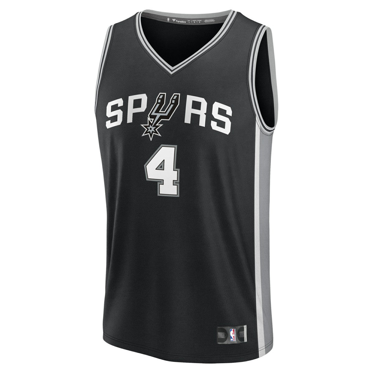De'Aaron Fox San Antonio Spurs Fast Break Replica Player Jersey - Icon Edition - Black