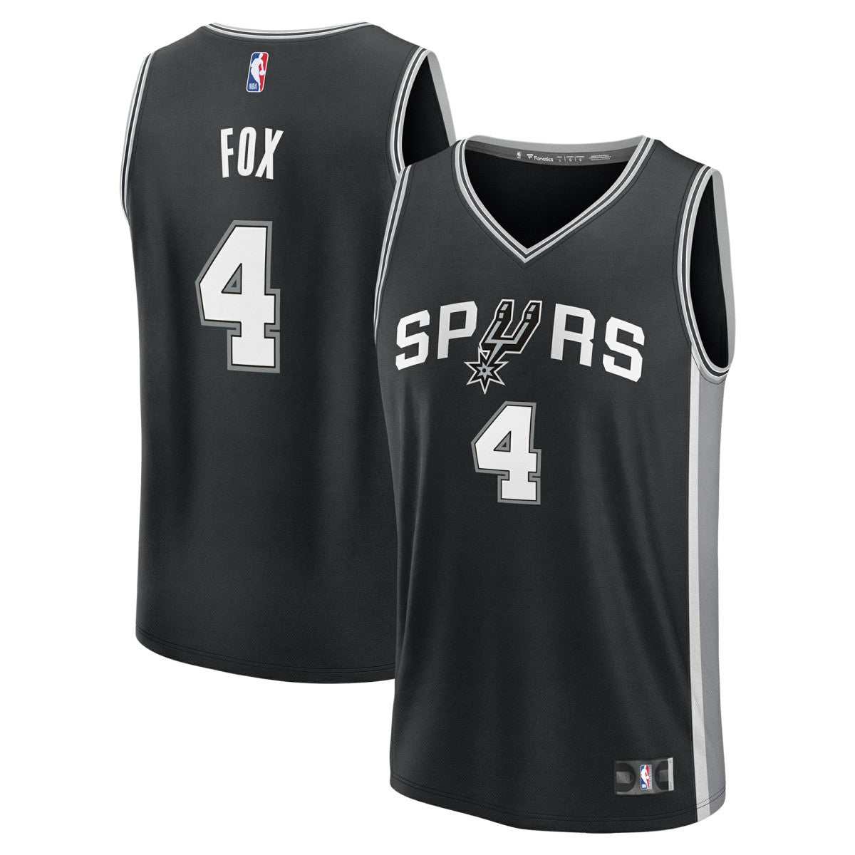De'Aaron Fox San Antonio Spurs Youth Fast Break Replica Player Jersey - Icon Edition - Black