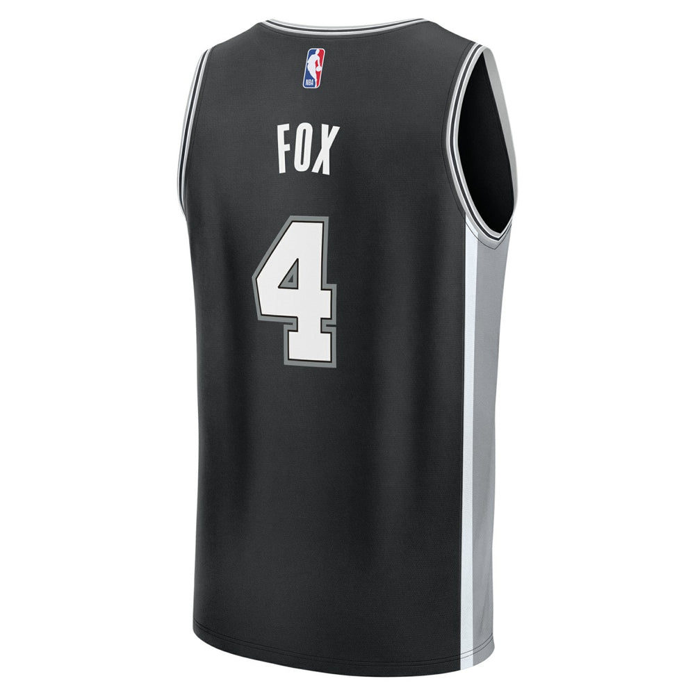 De'Aaron Fox San Antonio Spurs Youth Fast Break Replica Player Jersey - Icon Edition - Black
