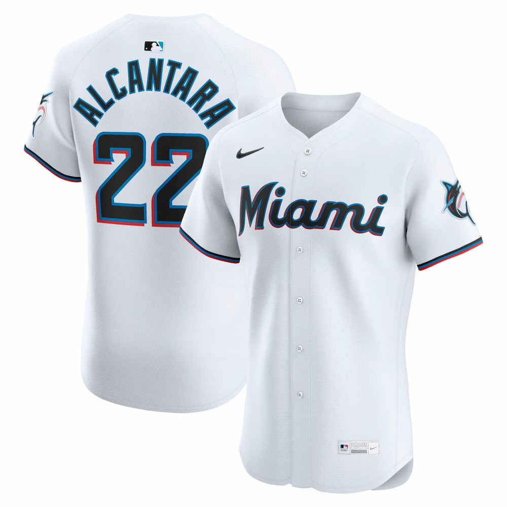 Sandy Alcantara Miami Marlins Home Elite Jersey White | Nike