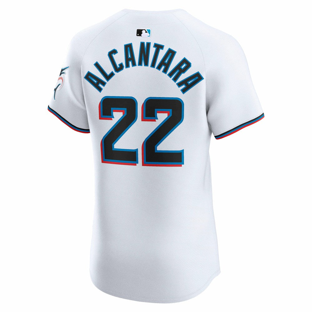 Sandy Alcantara Miami Marlins Home Elite Jersey White | Nike