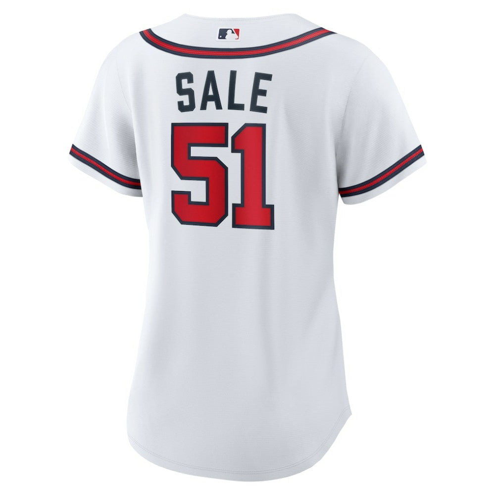 Chris Sale Atlanta Braves Women's Home Replica Jersey White | Nike