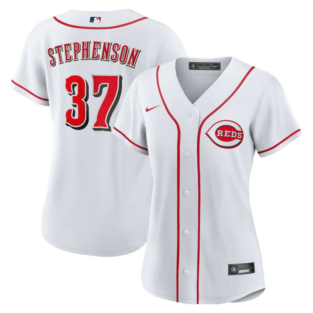 Tyler Stephenson Cincinnati Reds Women's Home Replica Jersey - White