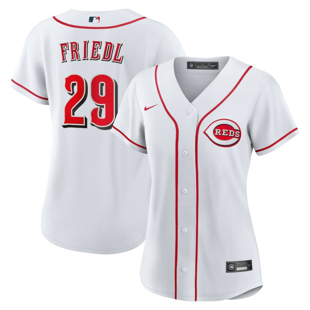 TJ Friedl Cincinnati Reds Women's Home Replica Jersey White | Nike