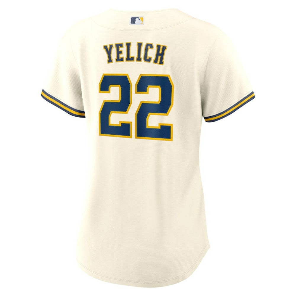 Christian Yelich Milwaukee Brewers Women's Home Replica Jersey White | Nike