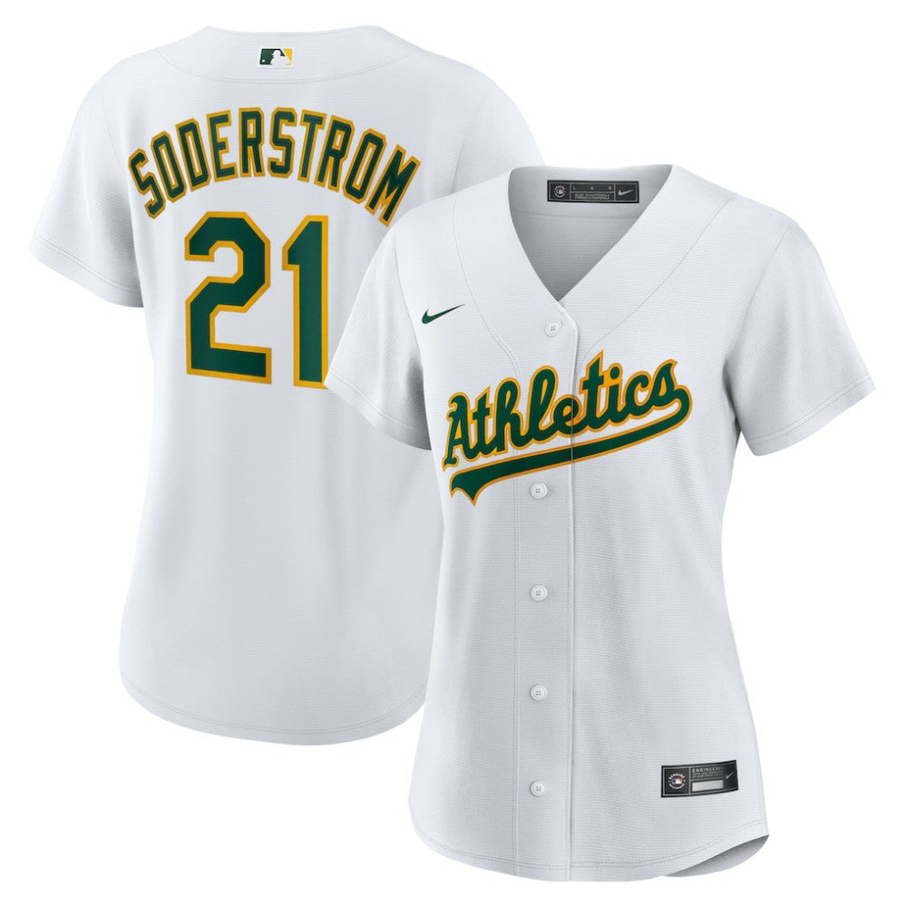 Tyler Soderstrom Athletics Women's Home Replica Jersey - White